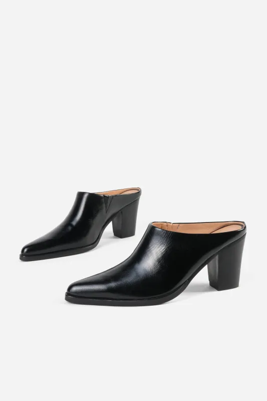EDEN LEATHER HEELED MULE made by Intentionally Blank