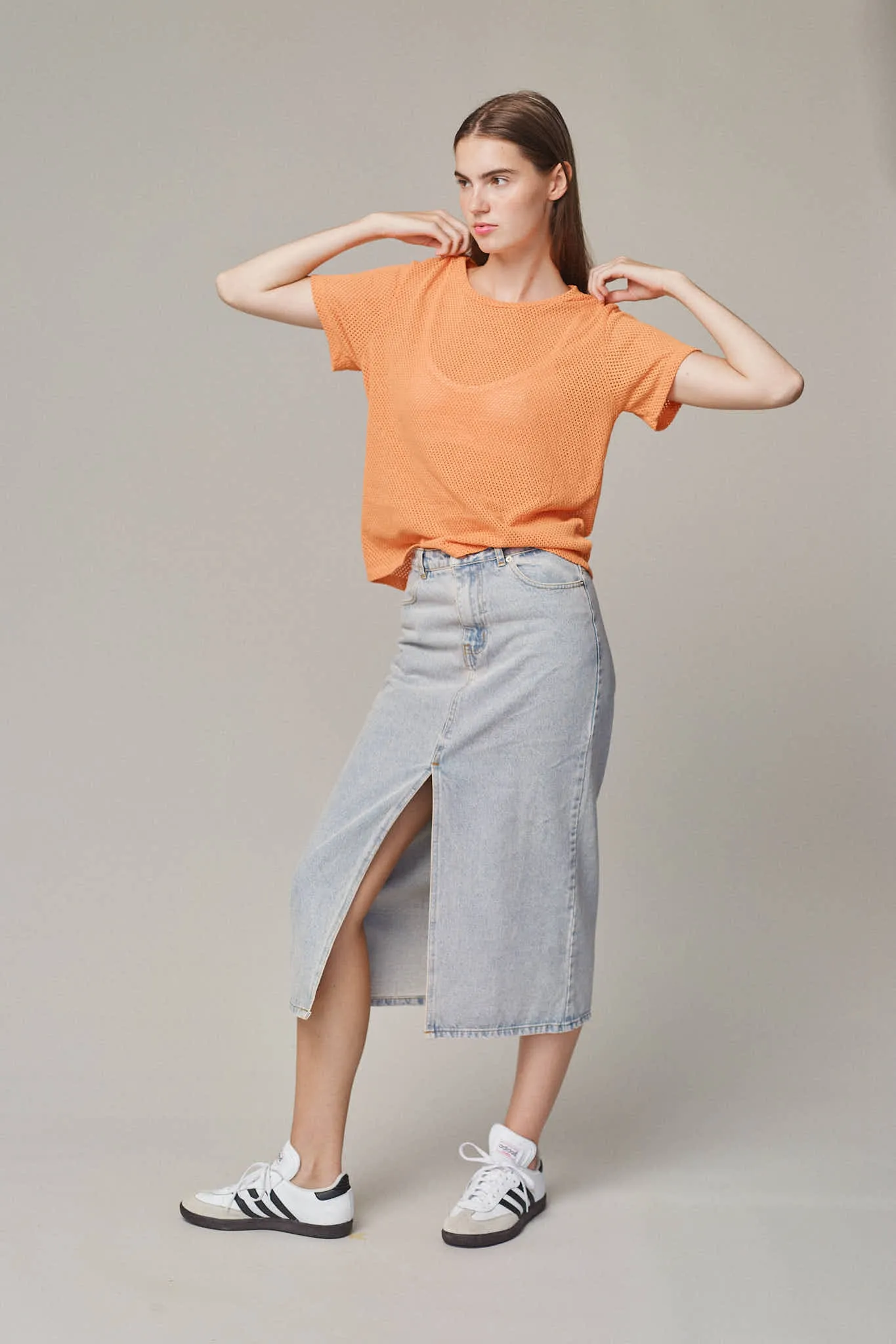 Carmen Mesh Cropped Tee - Sale Colors sold by Jungmaven product image thumbnail 5