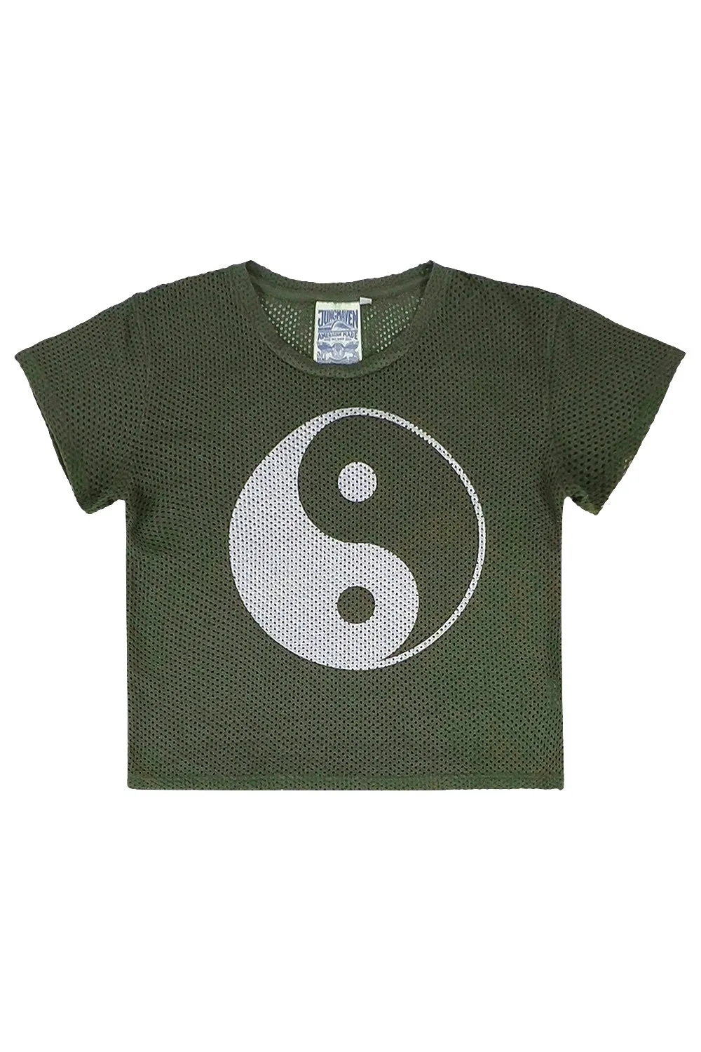 Yin Yang Carmen Mesh Cropped Tee sold by Jungmaven product image thumbnail 2