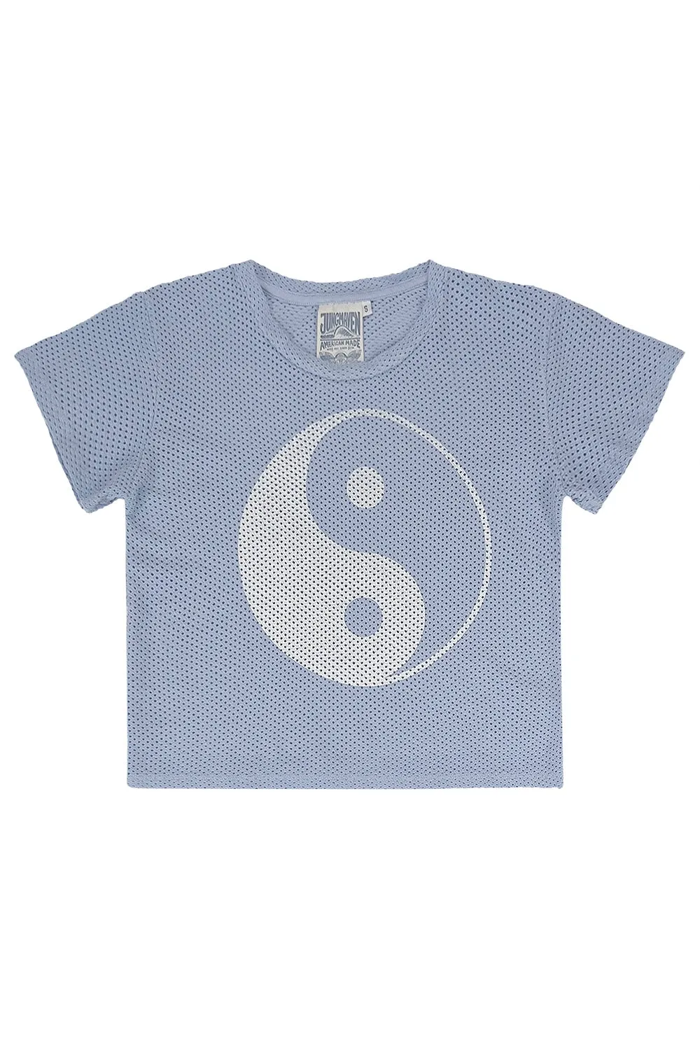 Yin Yang Carmen Mesh Cropped Tee sold by Jungmaven product image thumbnail 4
