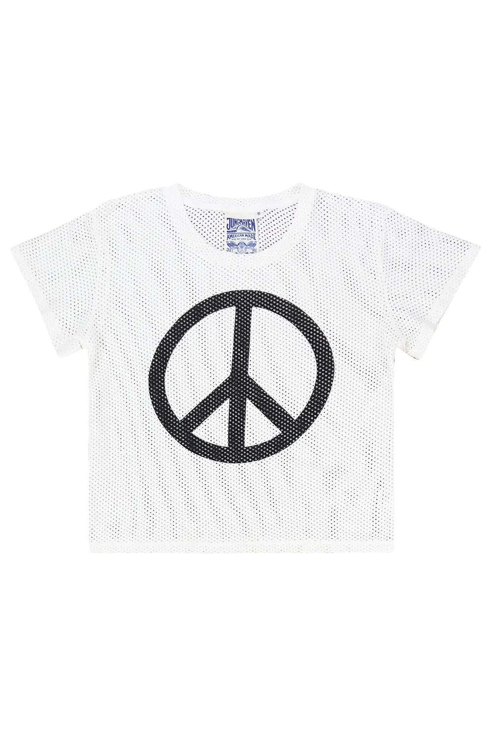 Peace Carmen Mesh Cropped Tee sold by Jungmaven product image thumbnail 4