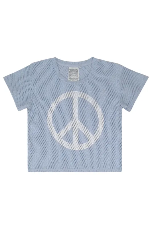 Peace Carmen Mesh Cropped Tee sold by Jungmaven