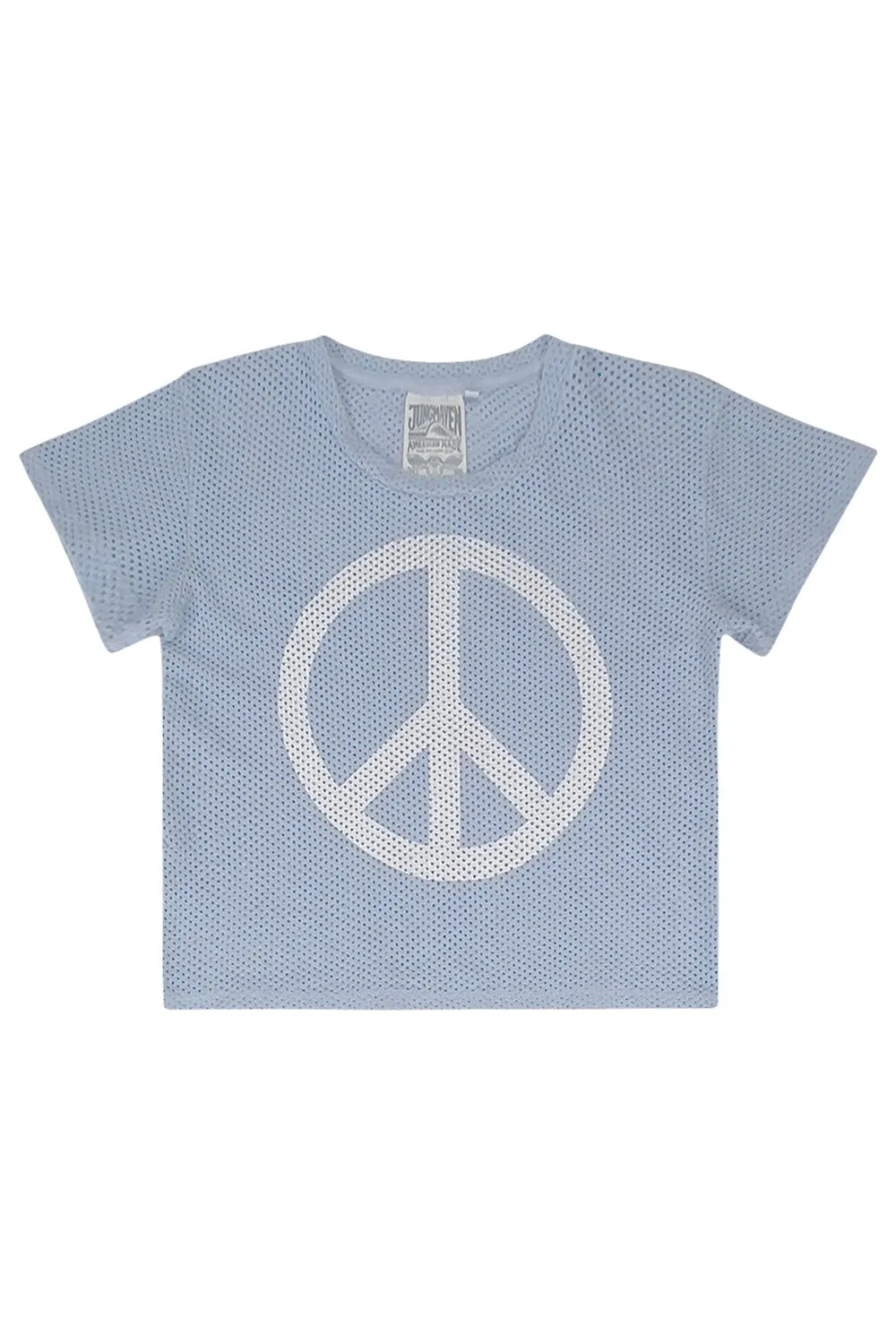 Peace Carmen Mesh Cropped Tee sold by Jungmaven