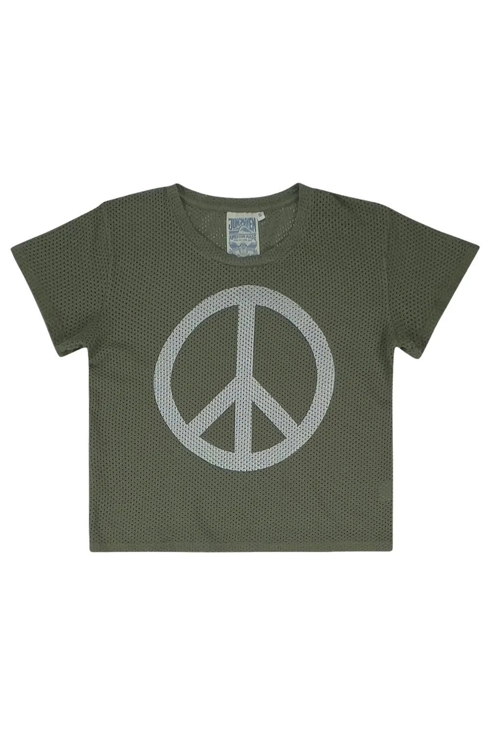 Peace Carmen Mesh Cropped Tee sold by Jungmaven product image thumbnail 3