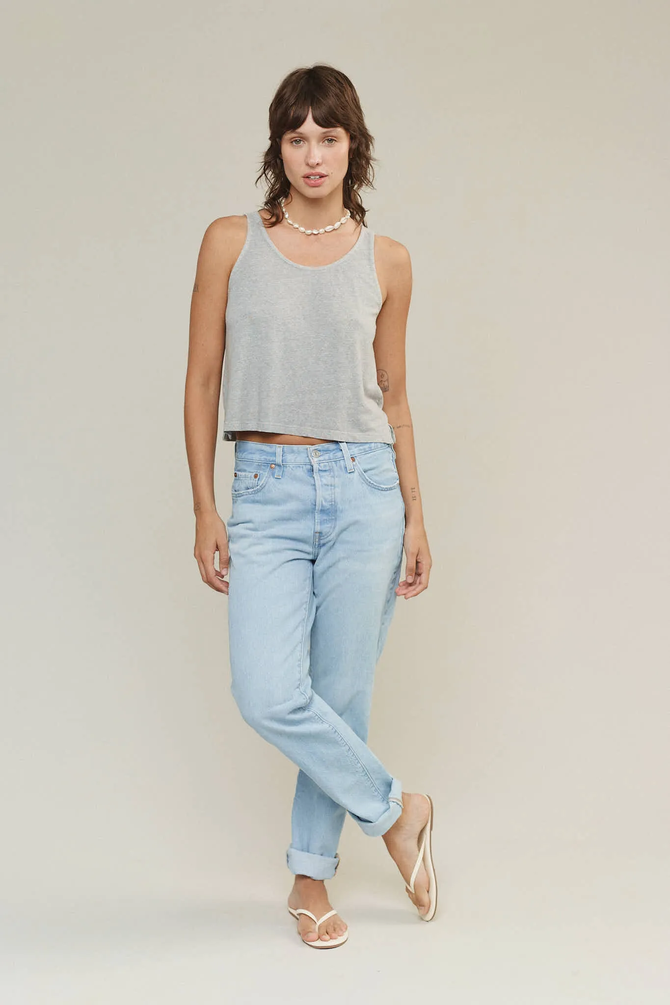 Heathered Cropped Tank sold by Jungmaven product image thumbnail 4