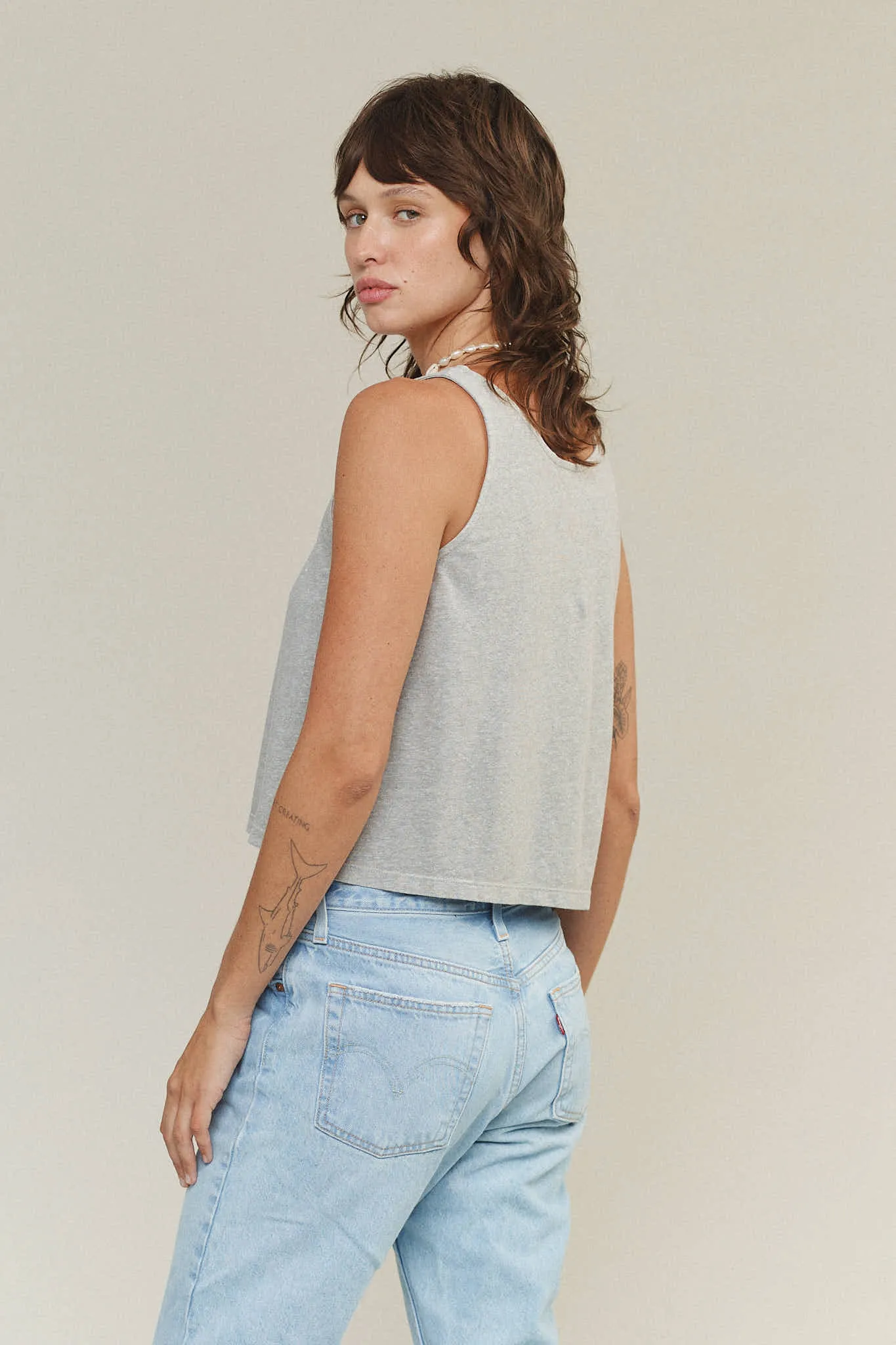 Heathered Cropped Tank sold by Jungmaven product image thumbnail 3