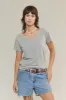 Heathered Paige V-neck sold by Jungmaven