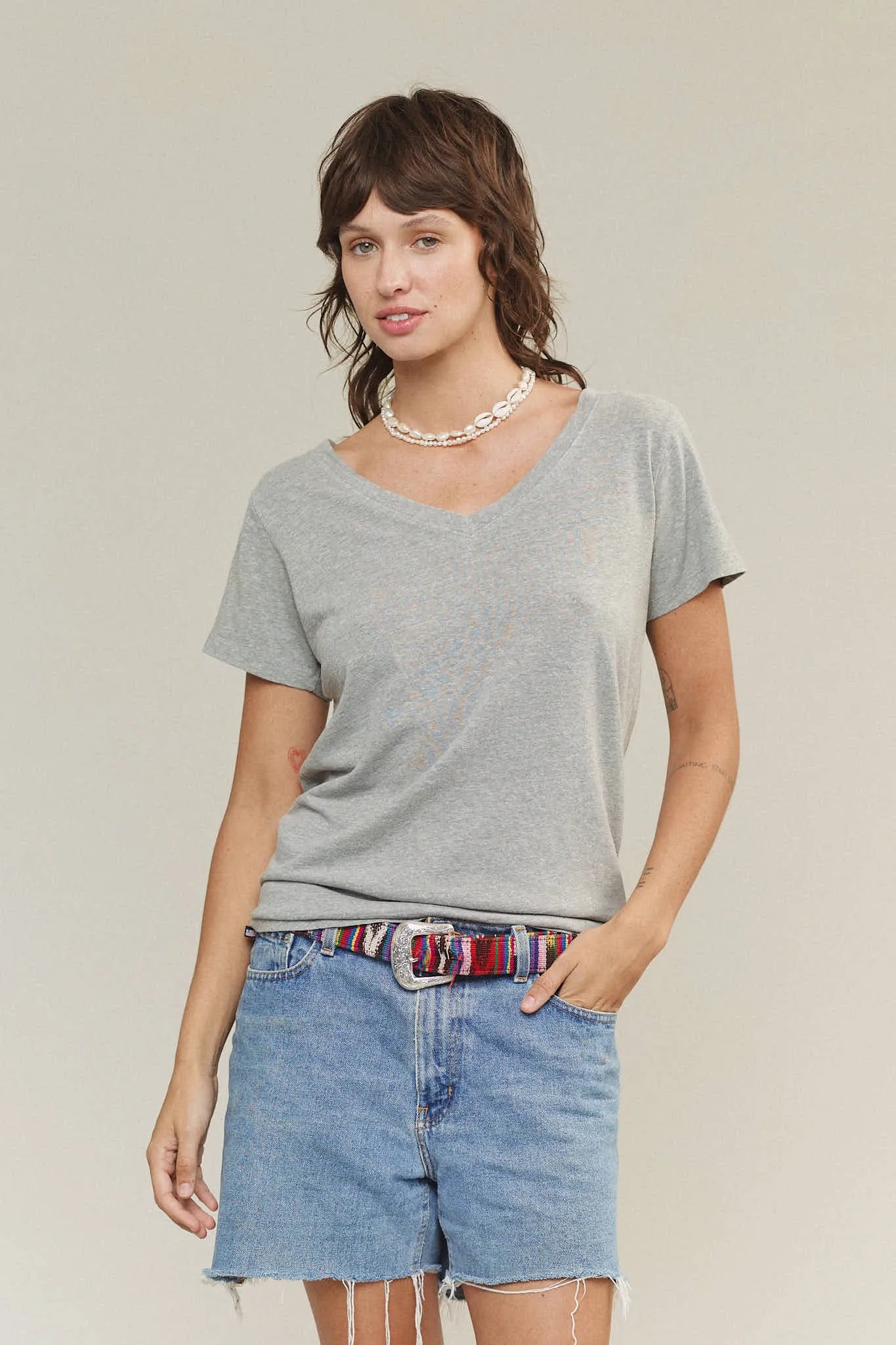 Heathered Paige V-neck sold by Jungmaven product image thumbnail 2