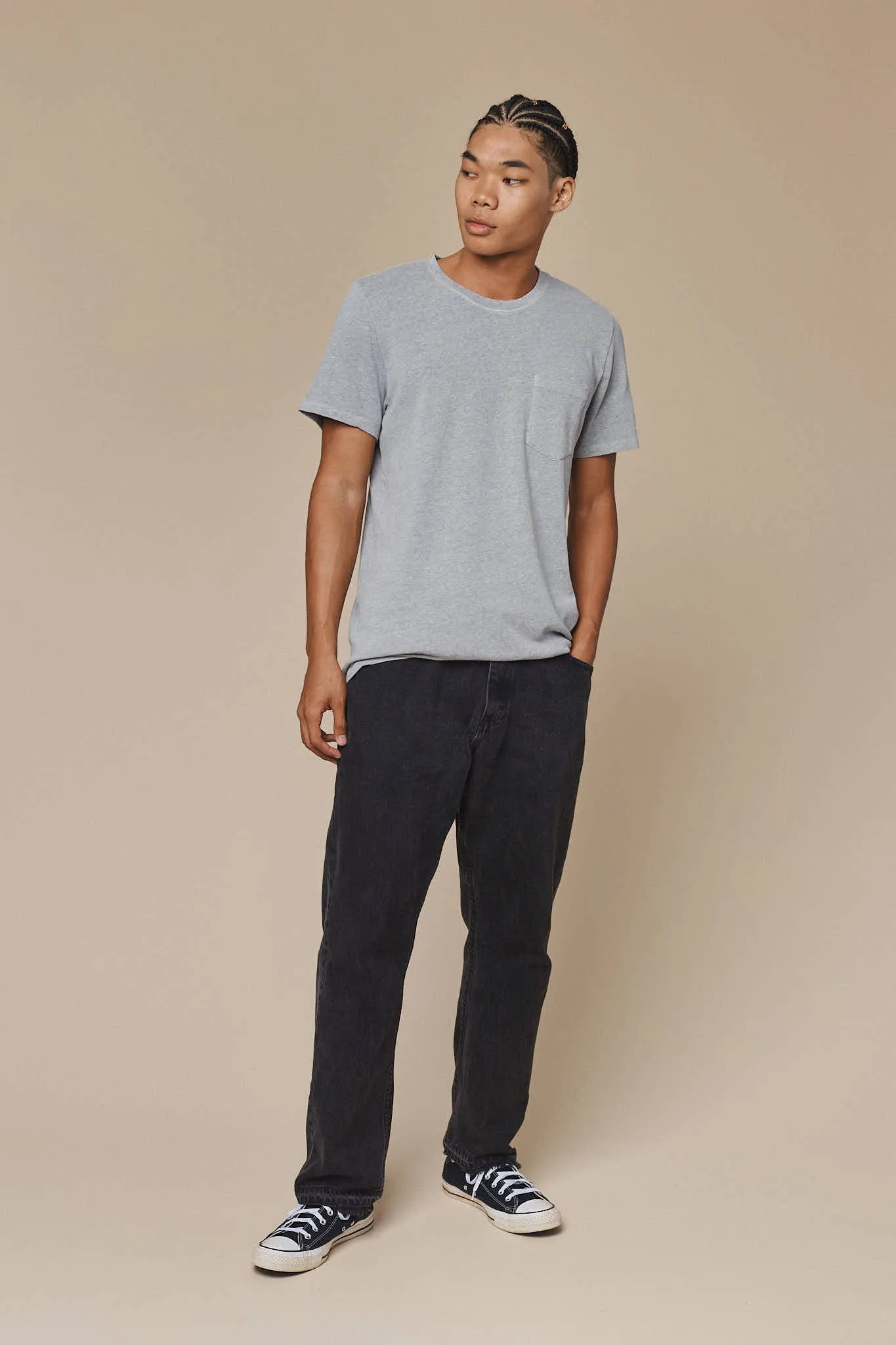 Heathered Baja Pocket Tee sold by Jungmaven product image thumbnail 2