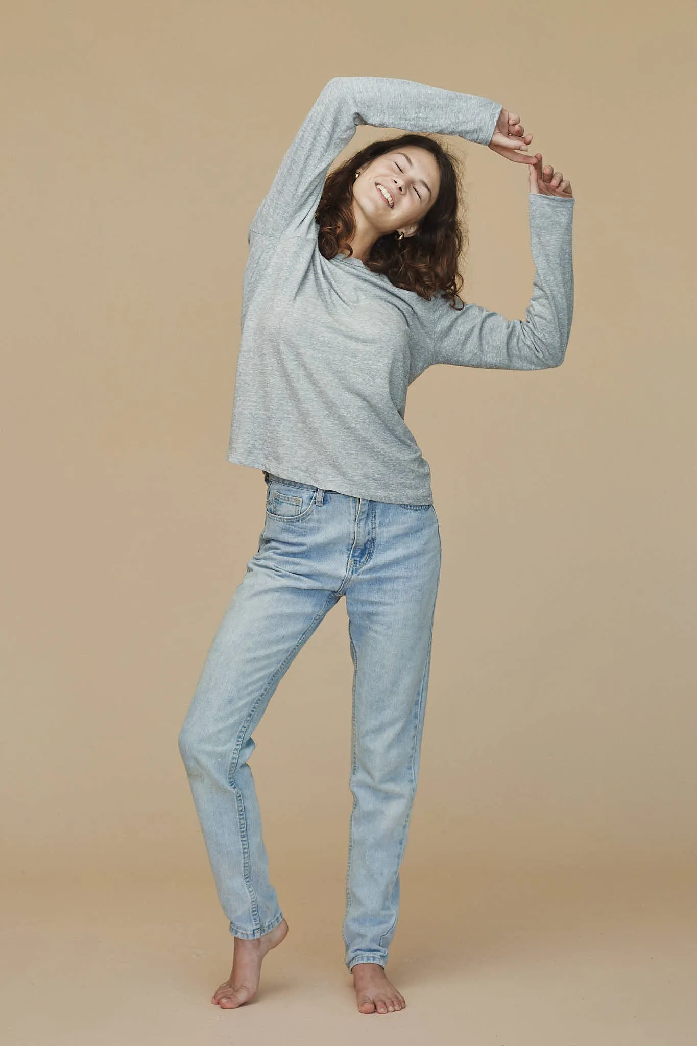 Heathered Encanto Long Sleeve Tee sold by Jungmaven product image thumbnail 5