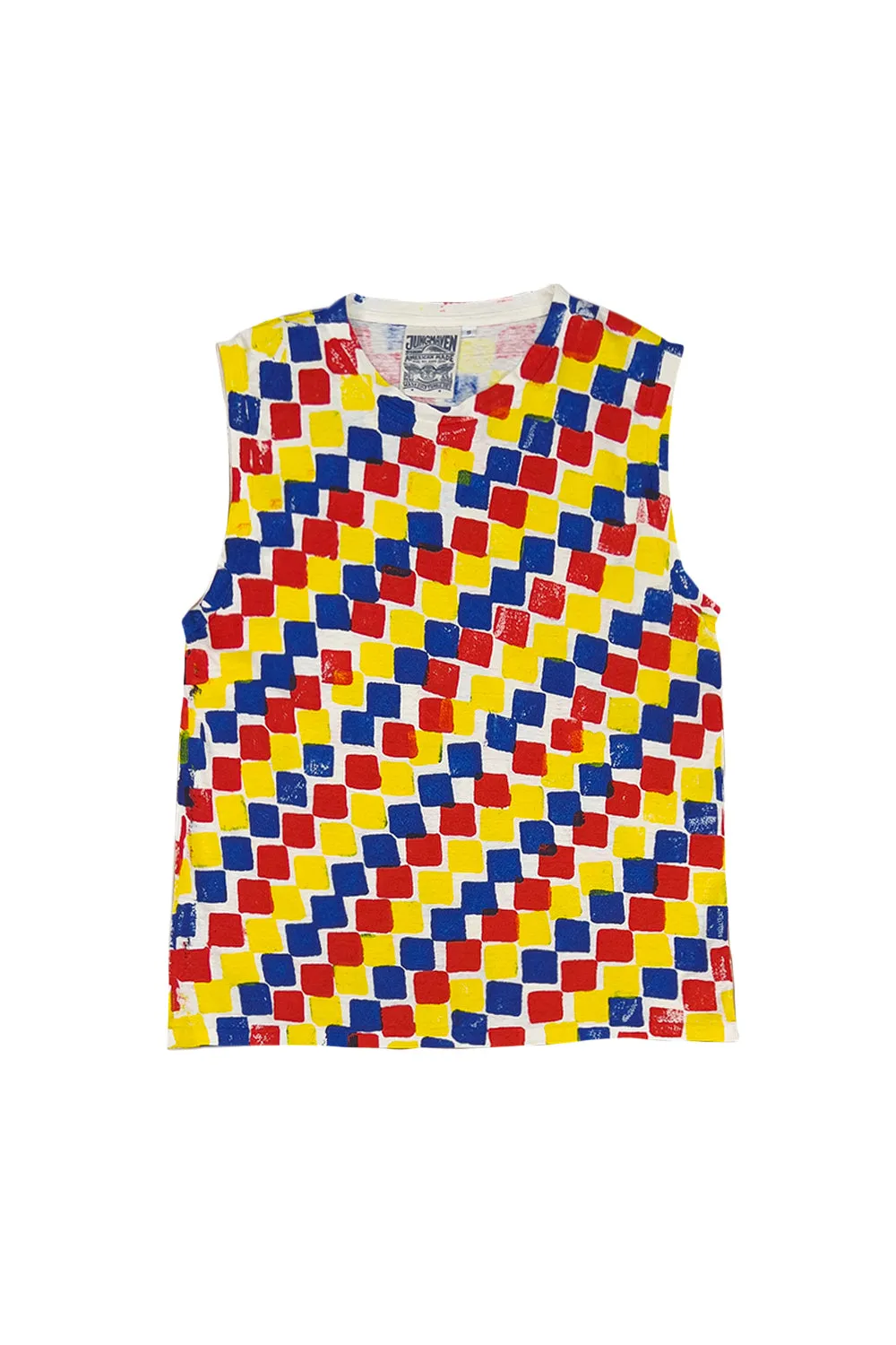 Checkerboard Malibu Muscle Tee sold by Jungmaven product image thumbnail 5