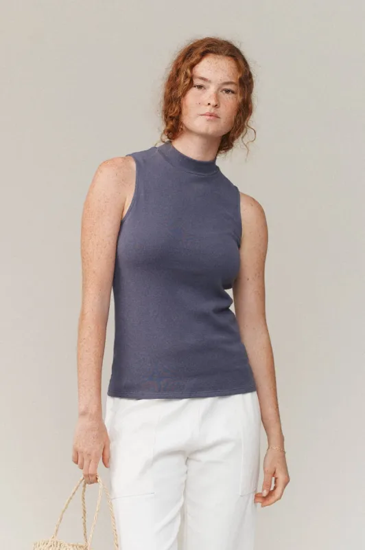 Mariposa Mock Neck Tank sold by Jungmaven