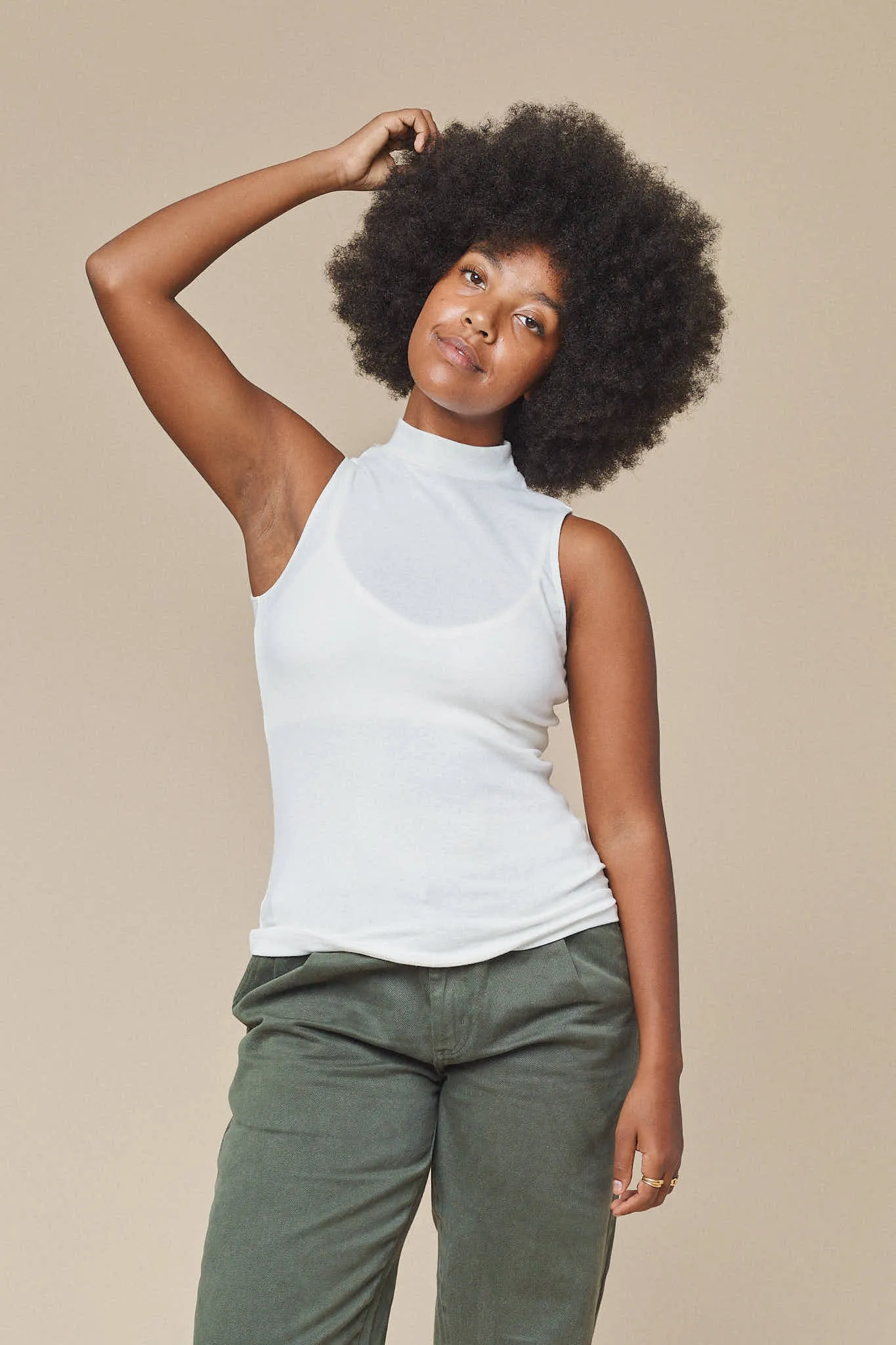 Mariposa Mock Neck Tank sold by Jungmaven product image thumbnail 5