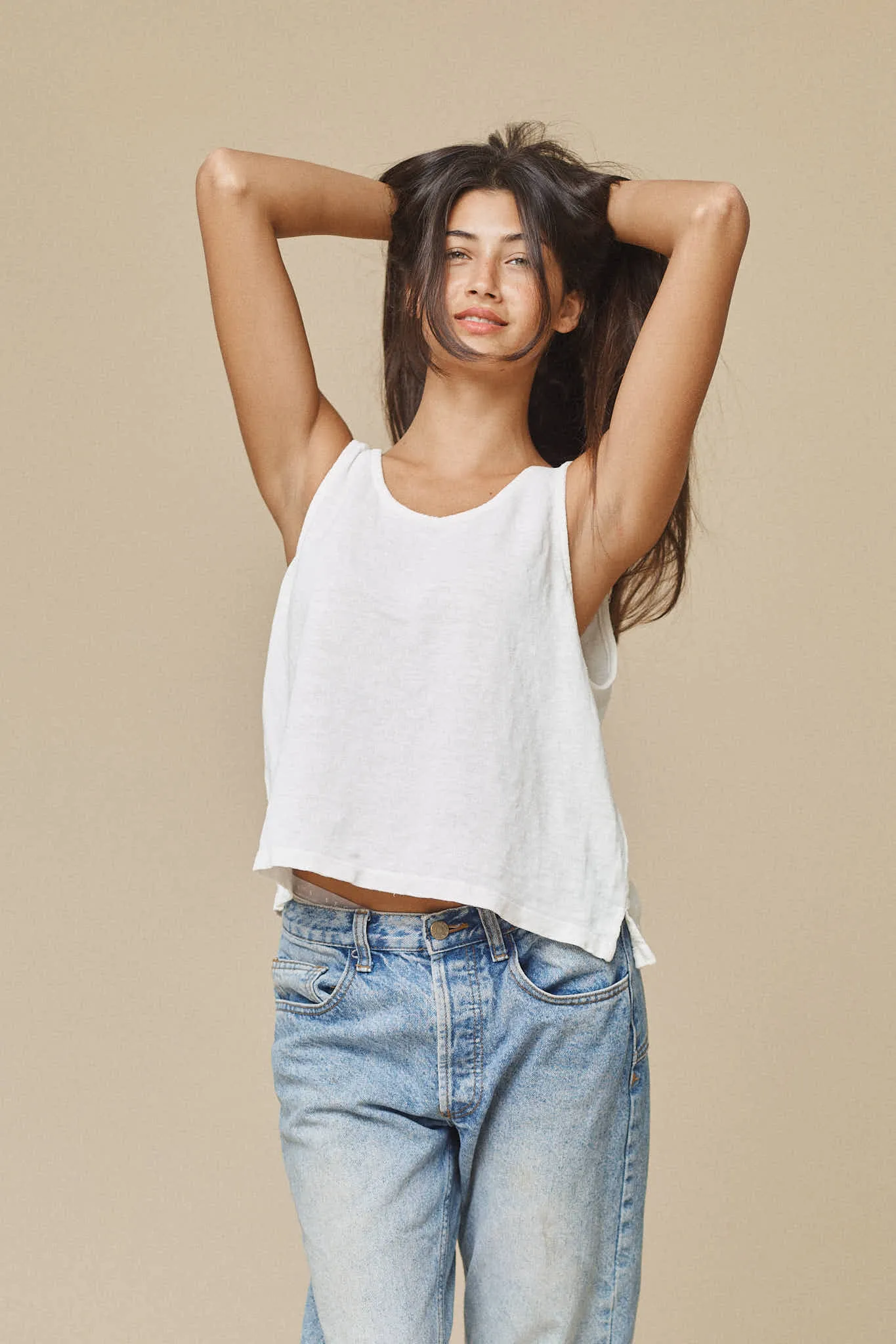 Sophie 100% Hemp Cropped Tank Top sold by Jungmaven product image thumbnail 3