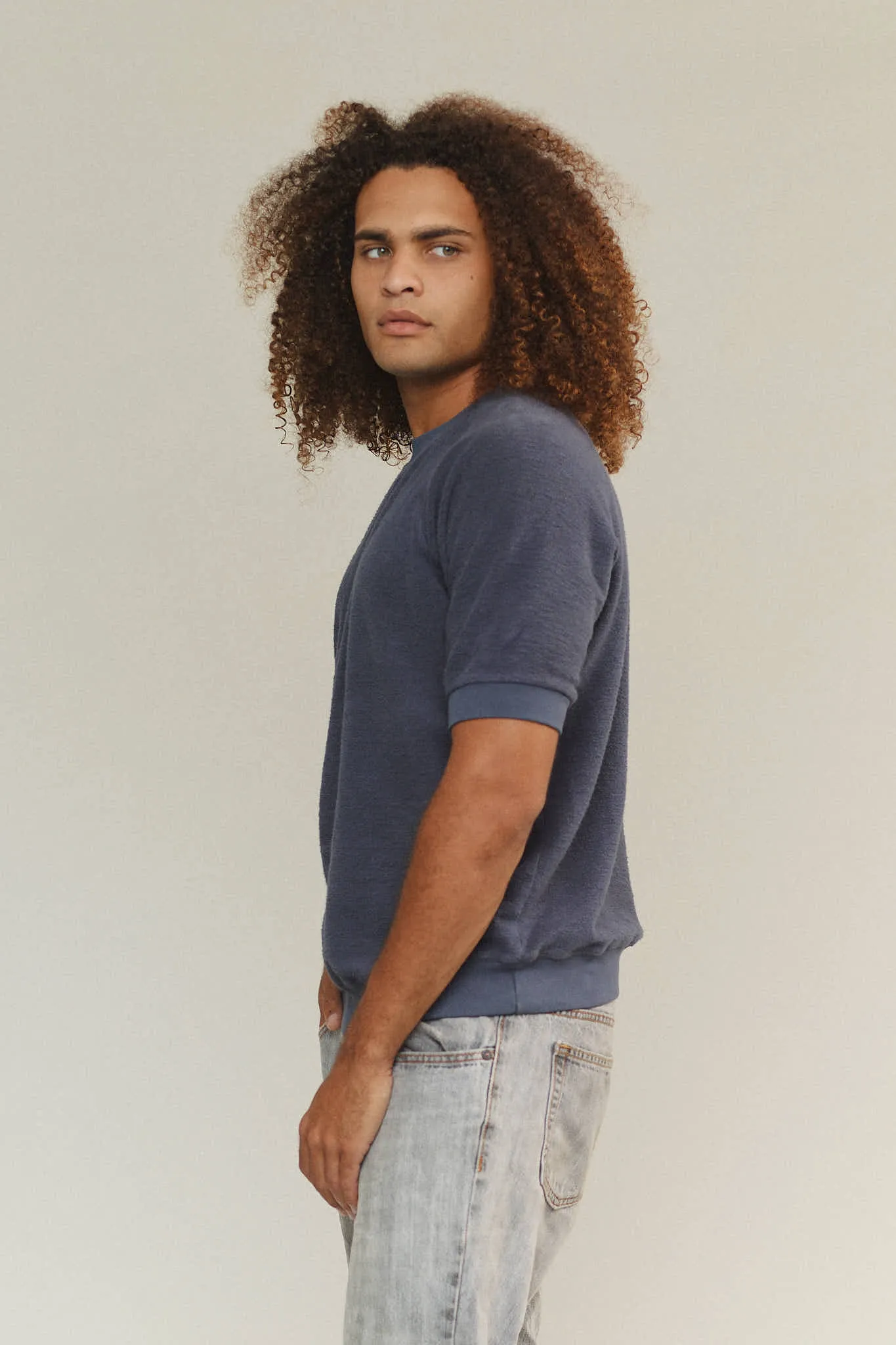 Short Sleeve Raglan Sherpa Sweatshirt sold by Jungmaven product image thumbnail 4