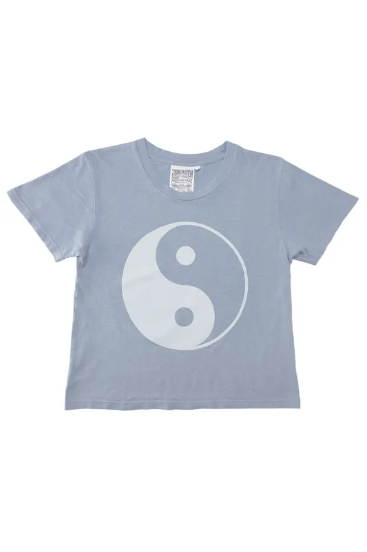 Yin Yang Cropped Lorel Tee sold by Jungmaven