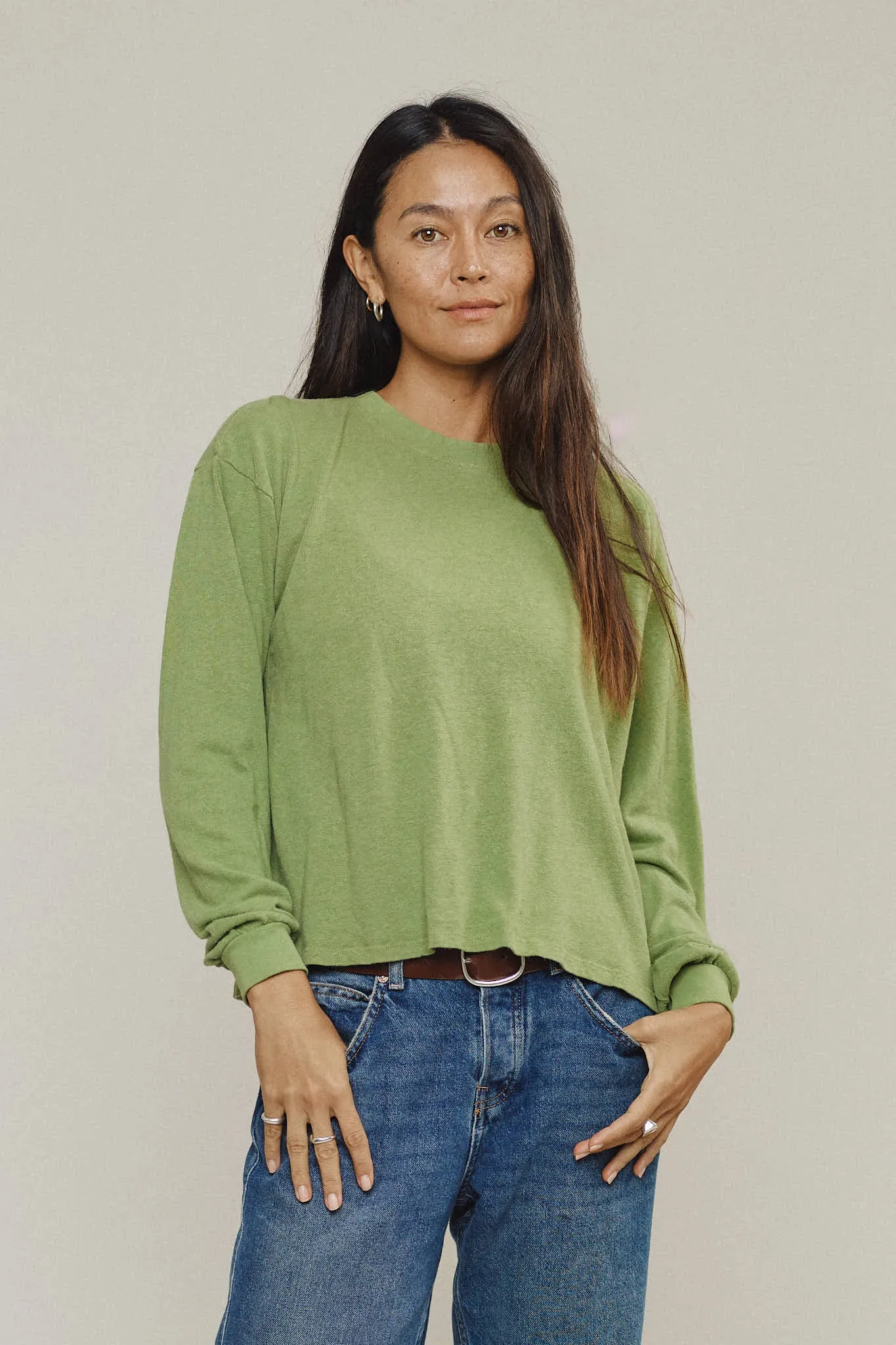 Cropped Long Sleeve Tee sold by Jungmaven