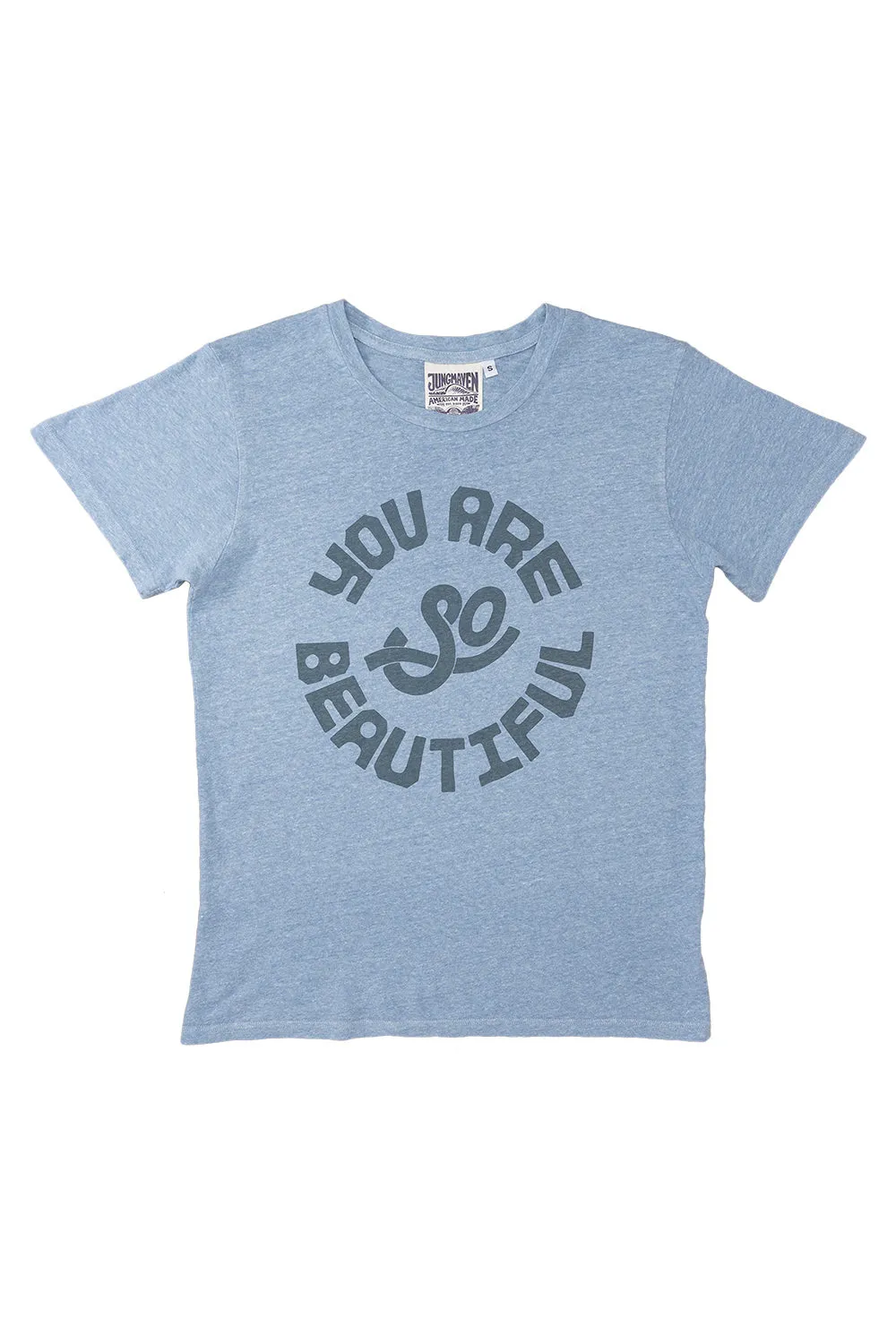 You Are So Beautiful Heathered Lorel Tee sold by Jungmaven