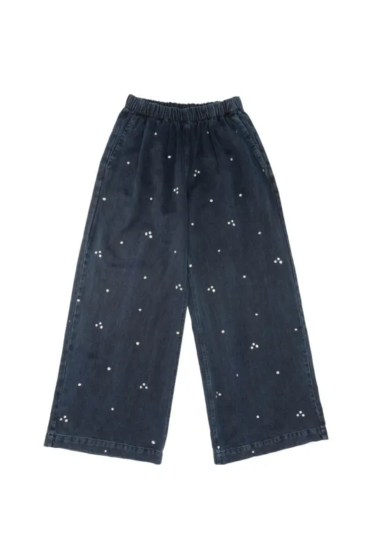 Gold Flake Denim Disco Pant made by Jungmaven