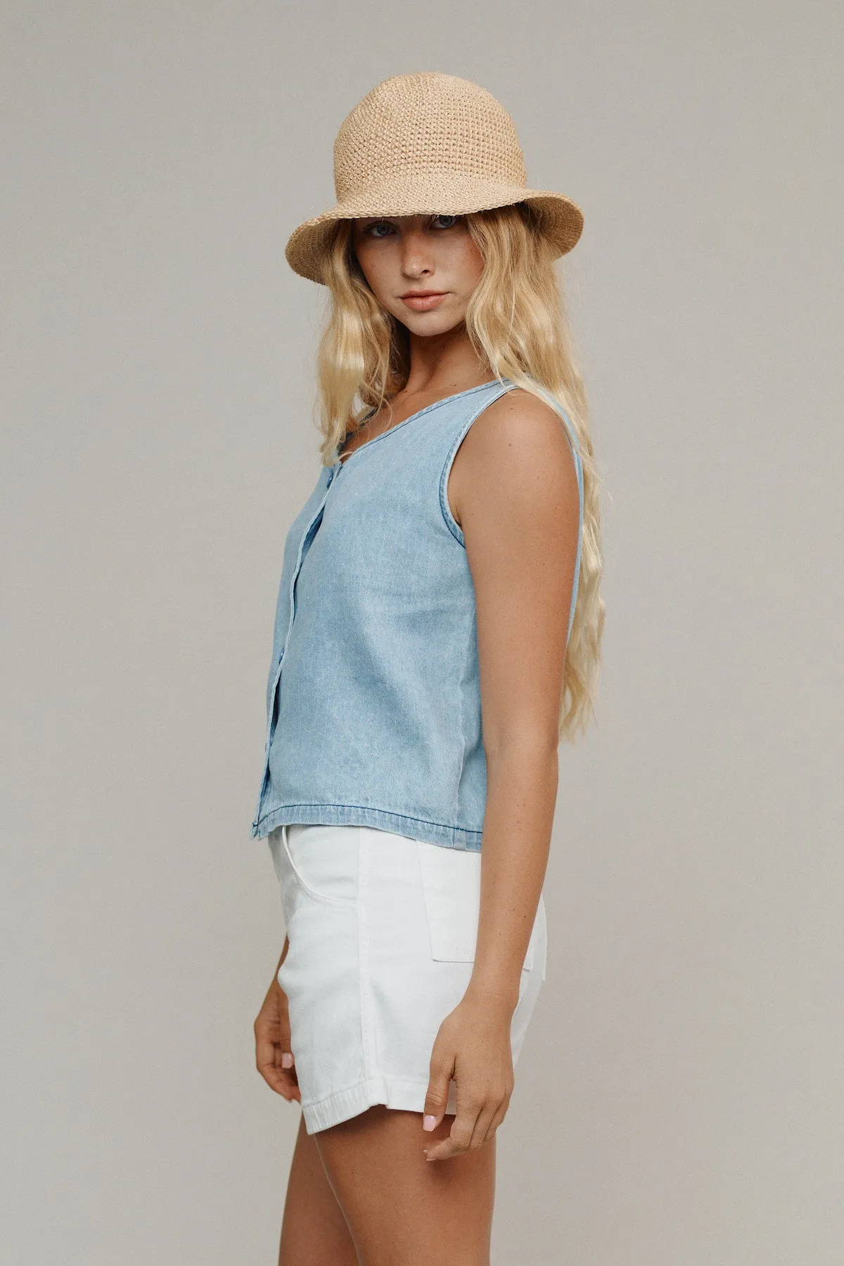 Skyline Summer Denim Vest sold by Jungmaven product image thumbnail 5