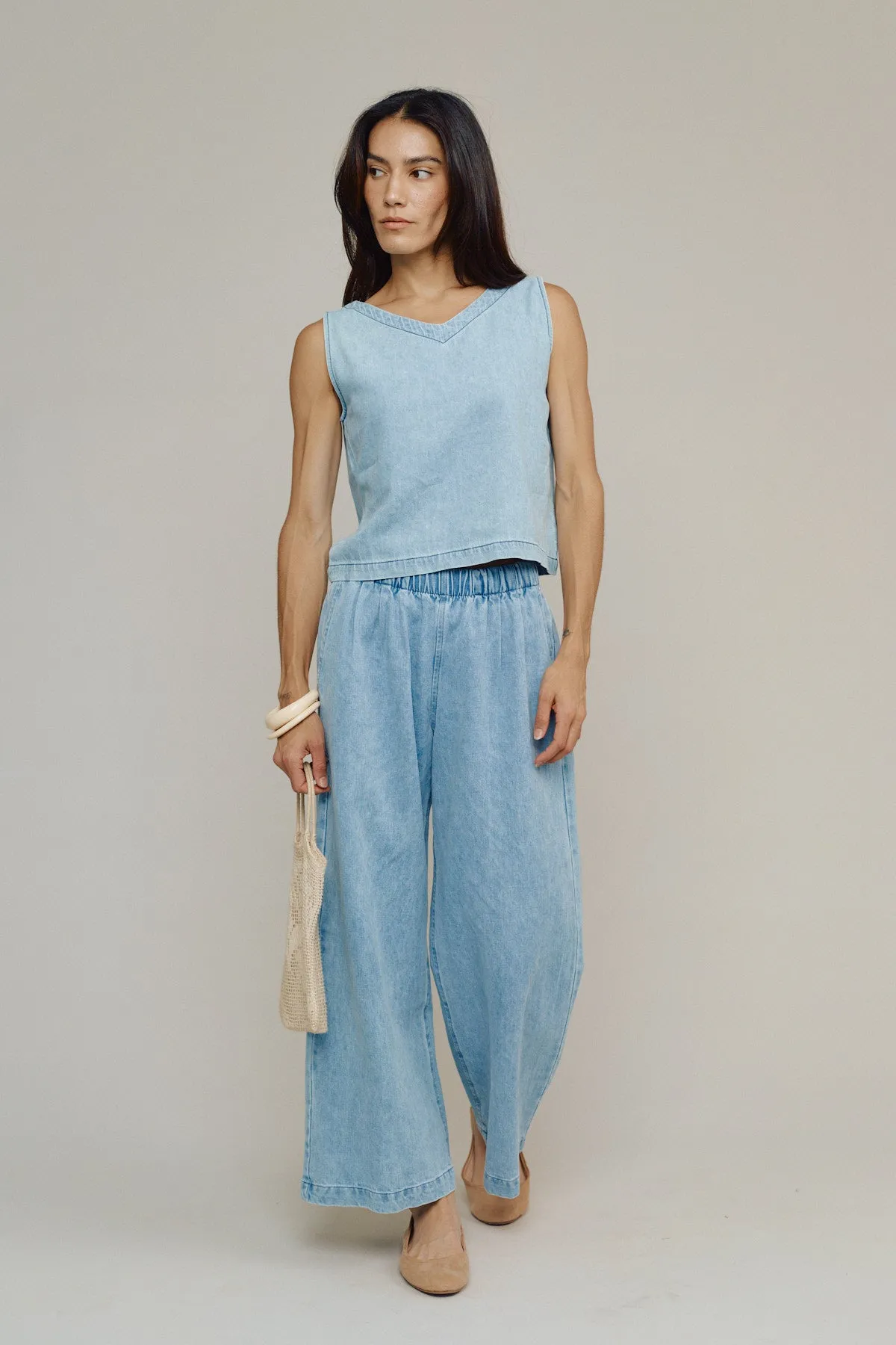 Teton Summer Denim Tank sold by Jungmaven product image thumbnail 3