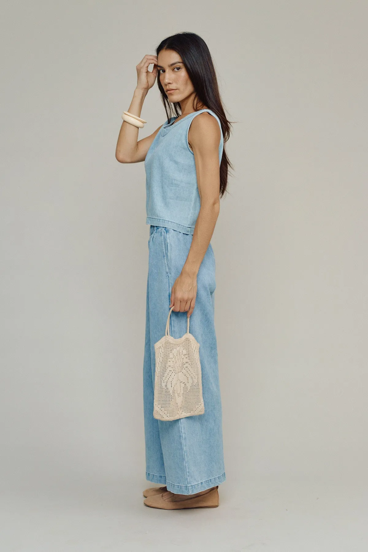 Teton Summer Denim Tank sold by Jungmaven product image thumbnail 2