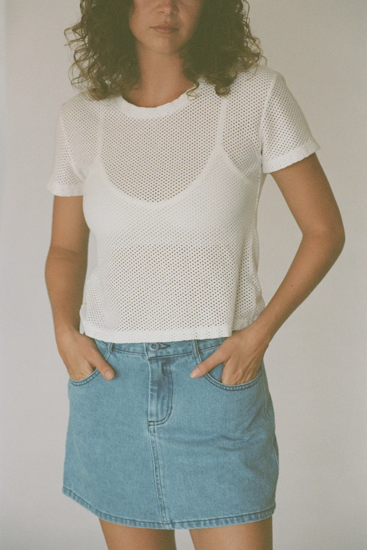 Atlas Denim Mini Skirt sold by Jungmaven product image thumbnail 2