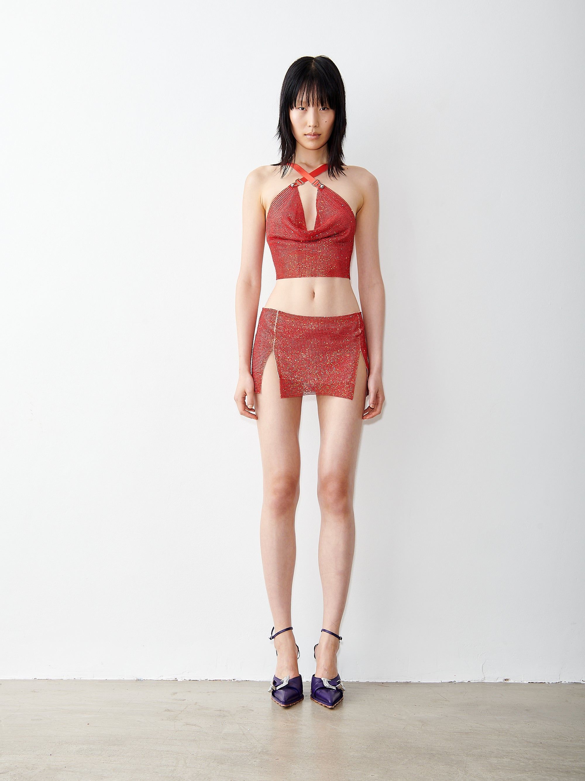 Rhinestoned Mia Micro Skirt Cerulean Blue sold by Poster Girl product image thumbnail 13