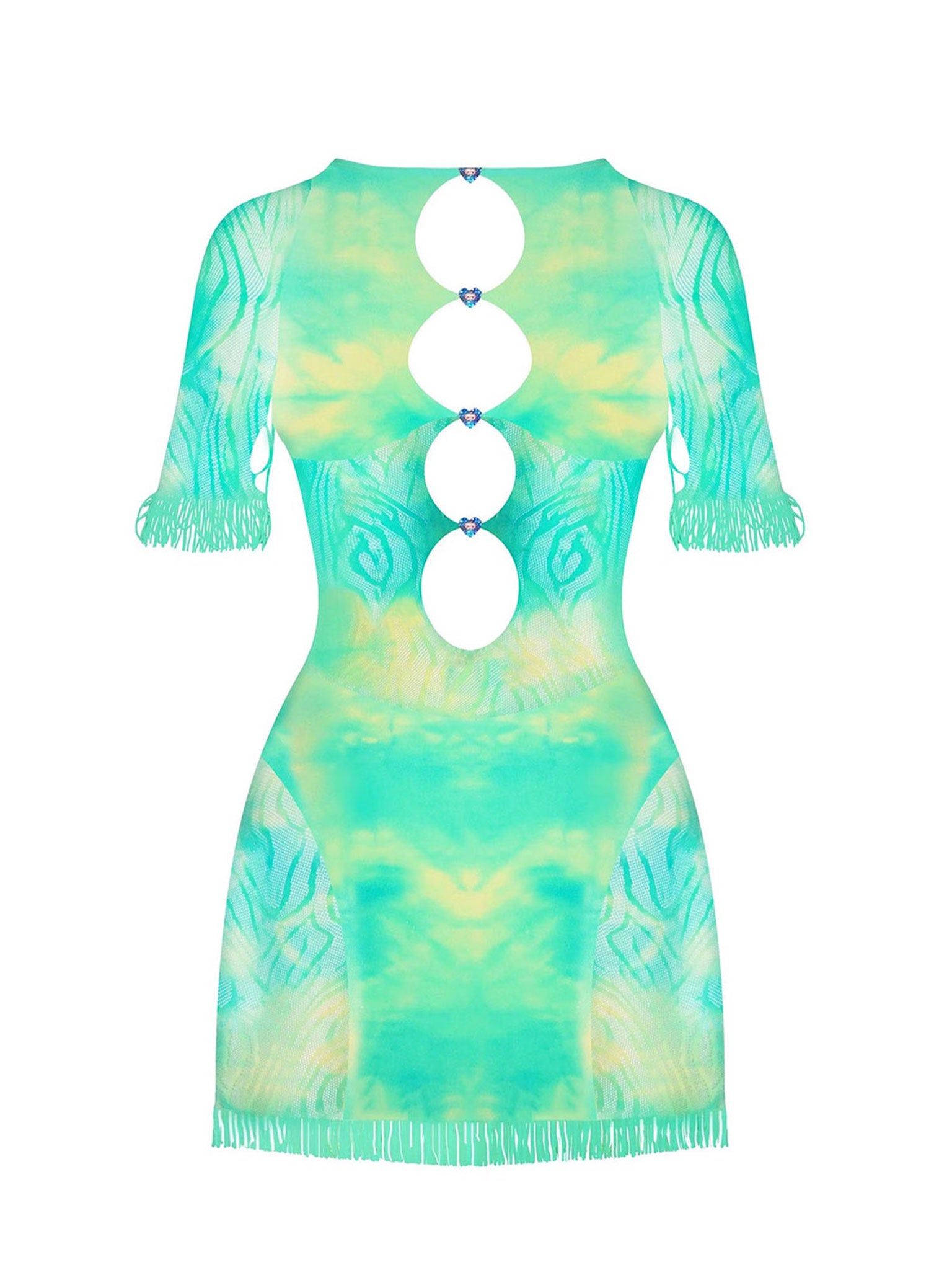 Tie-Dye Miranda Dress in Paradise Bay sold by Poster Girl