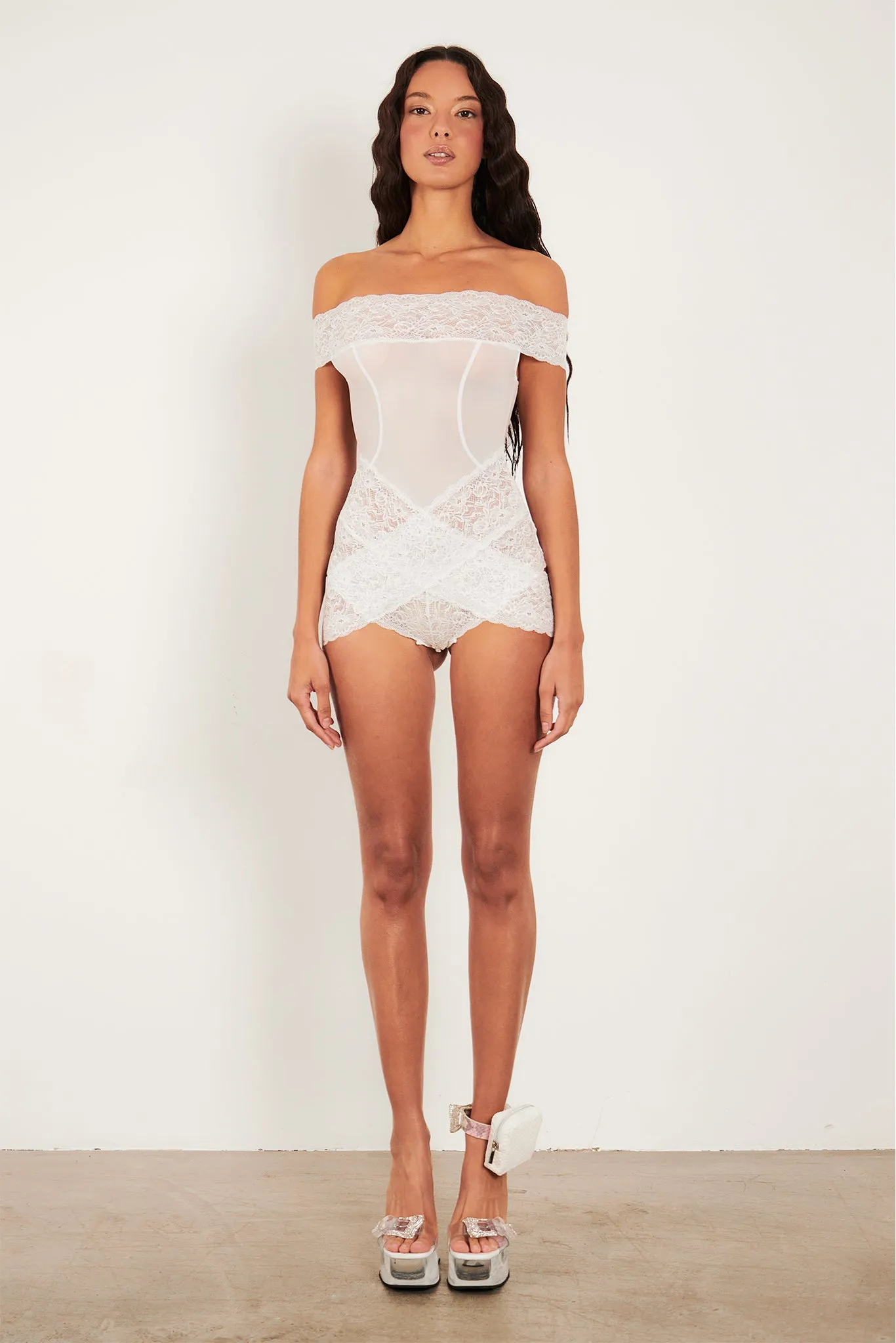 Charm Romper Virgin White sold by Poster Girl product image thumbnail 2