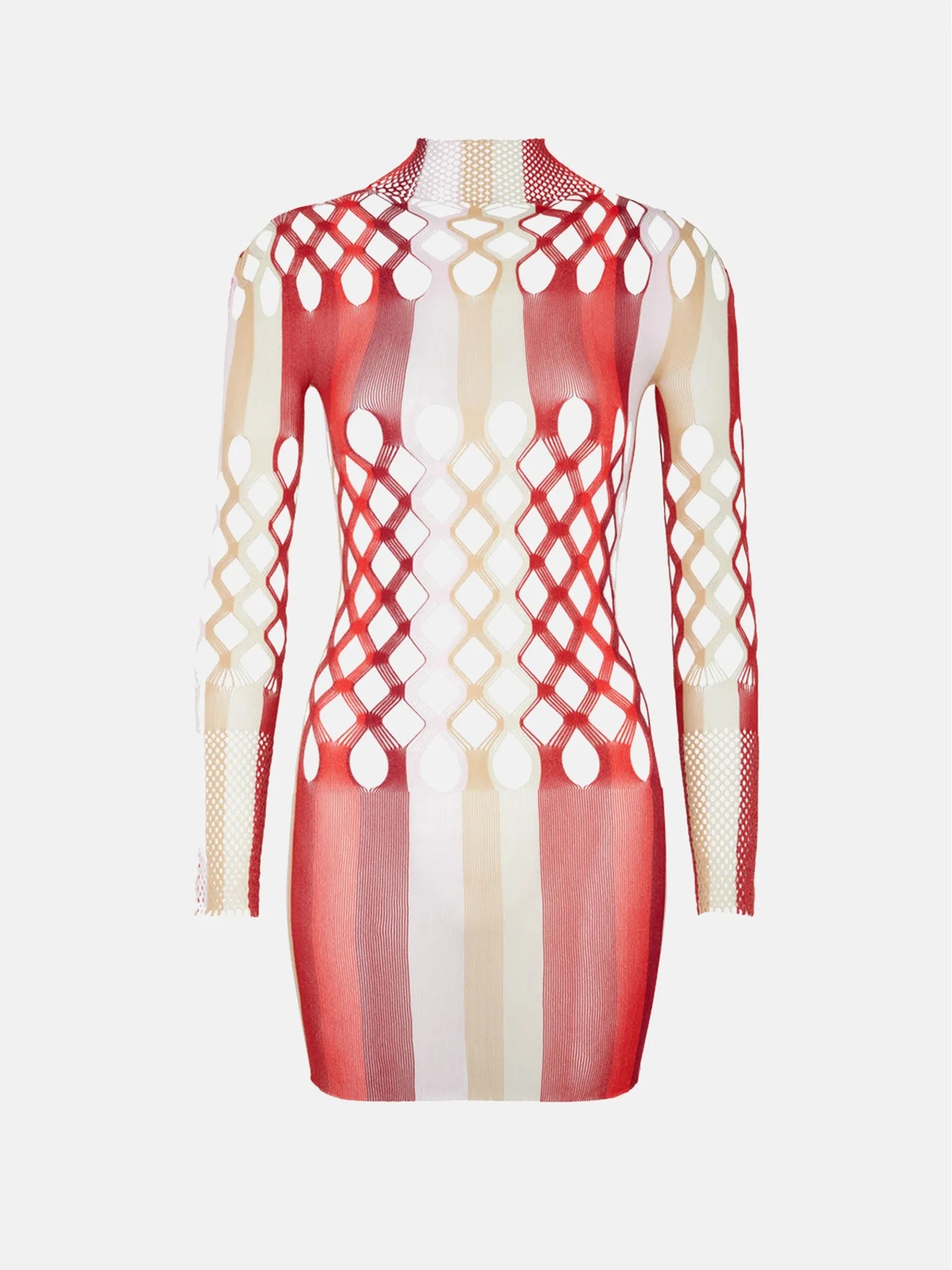 Neptune Dress Burgundy Stripe sold by Poster Girl