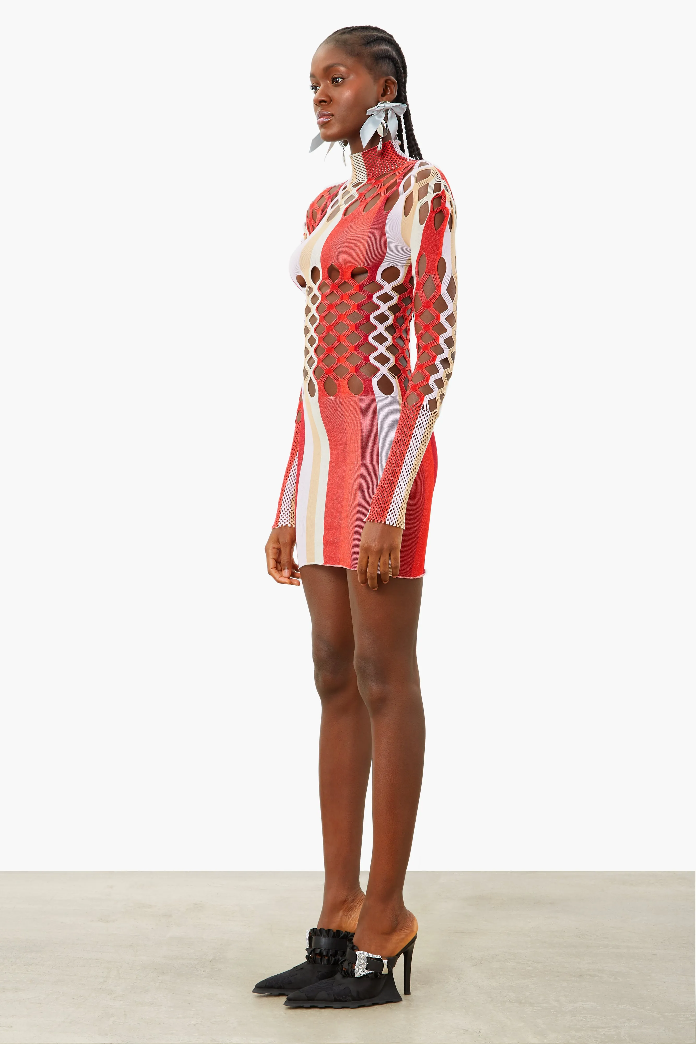 Neptune Dress Burgundy Stripe sold by Poster Girl product image thumbnail 4