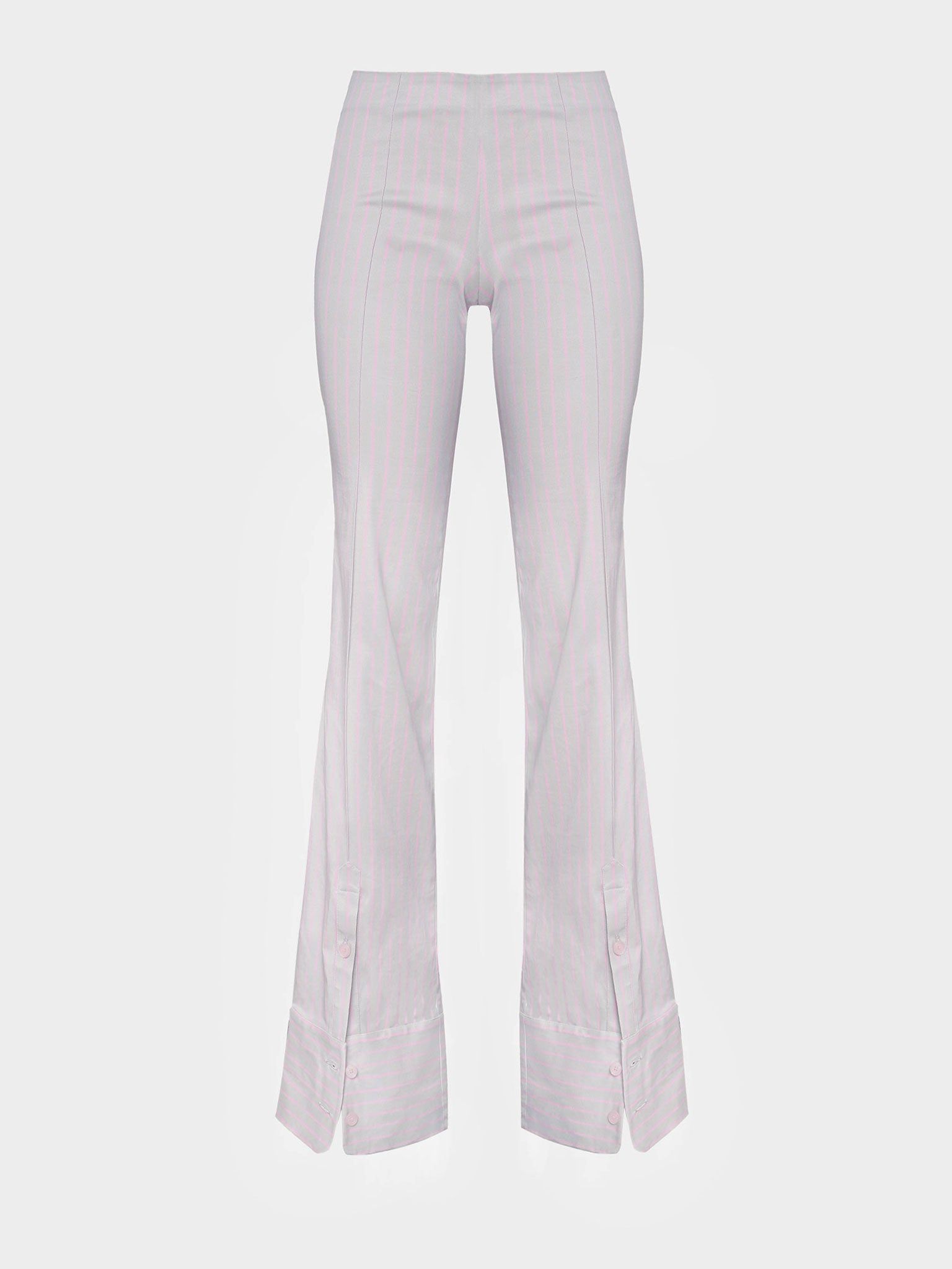 Haven Pants Grey/Pink Pinstripe sold by Poster Girl
