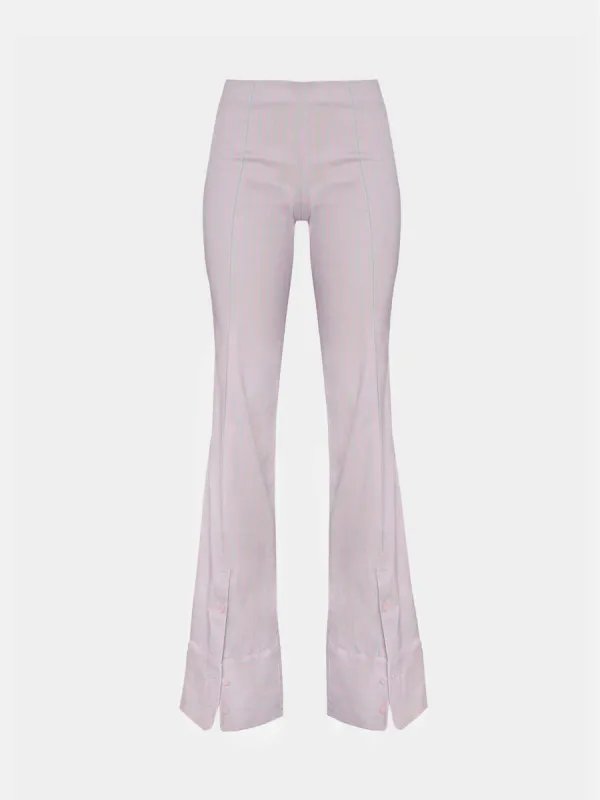 Haven Pants Grey/Pink Pinstripe sold by Poster Girl
