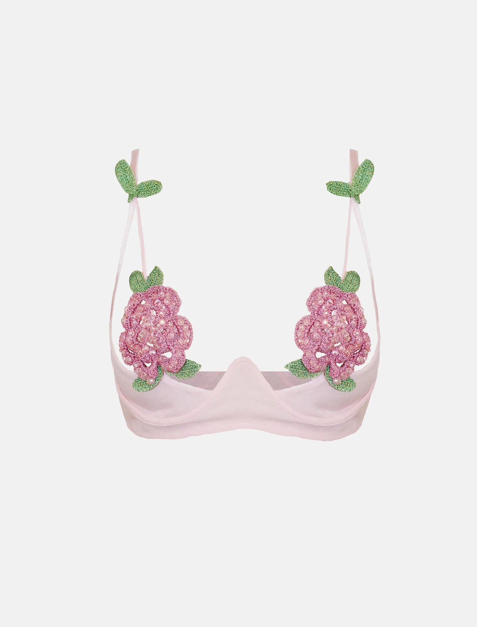 Annamaria Floral Chiffon Bra Pink sold by Poster Girl