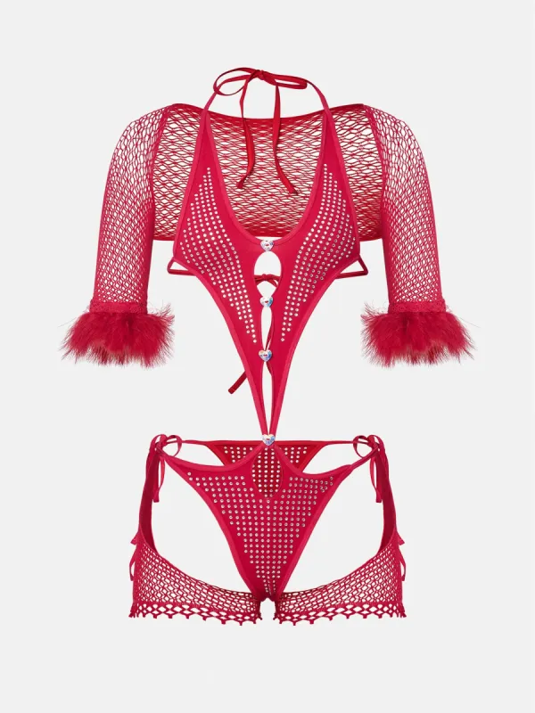 Skipper Playsuit Red sold by Poster Girl