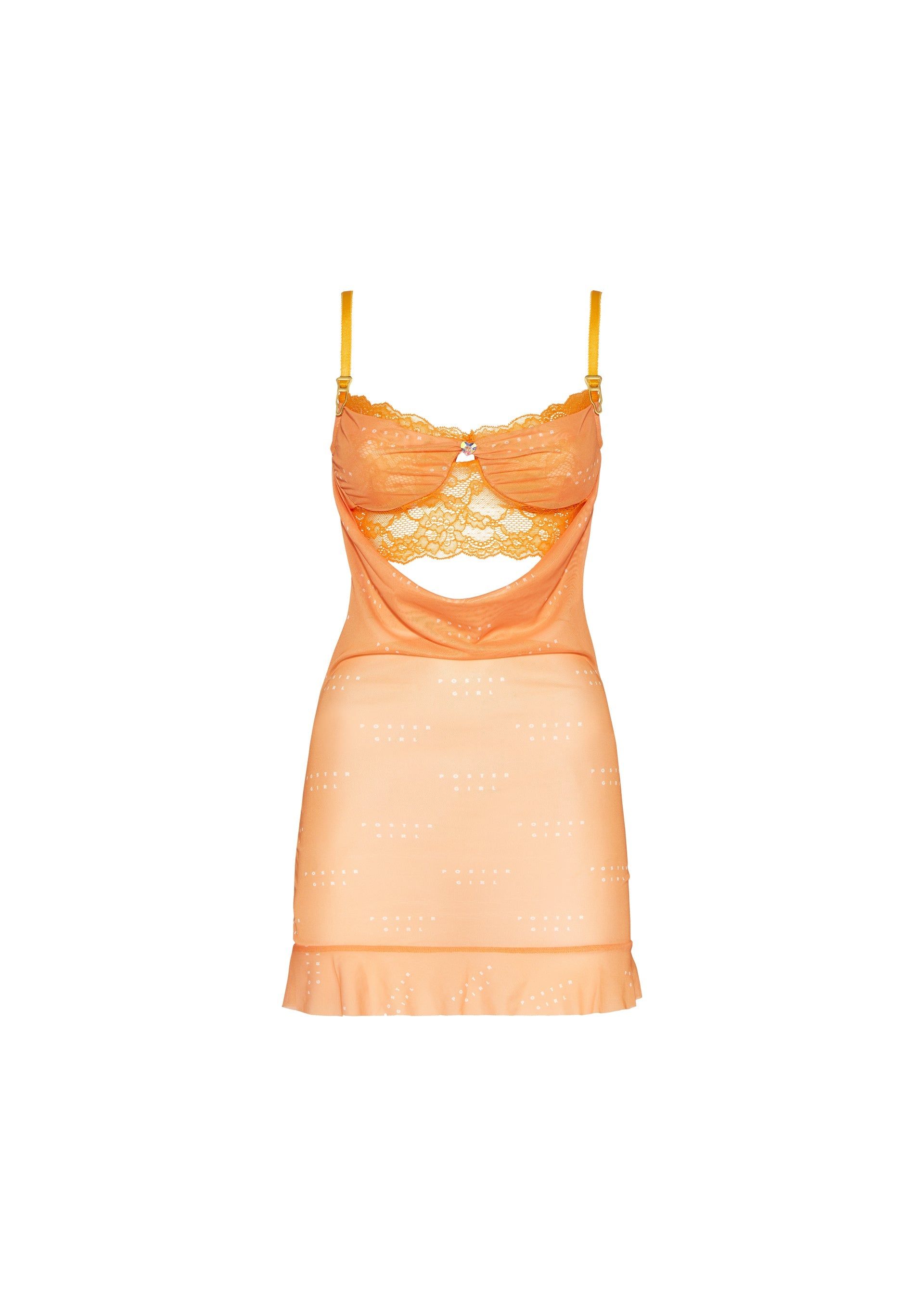 Lynette Dress Aperol sold by Poster Girl