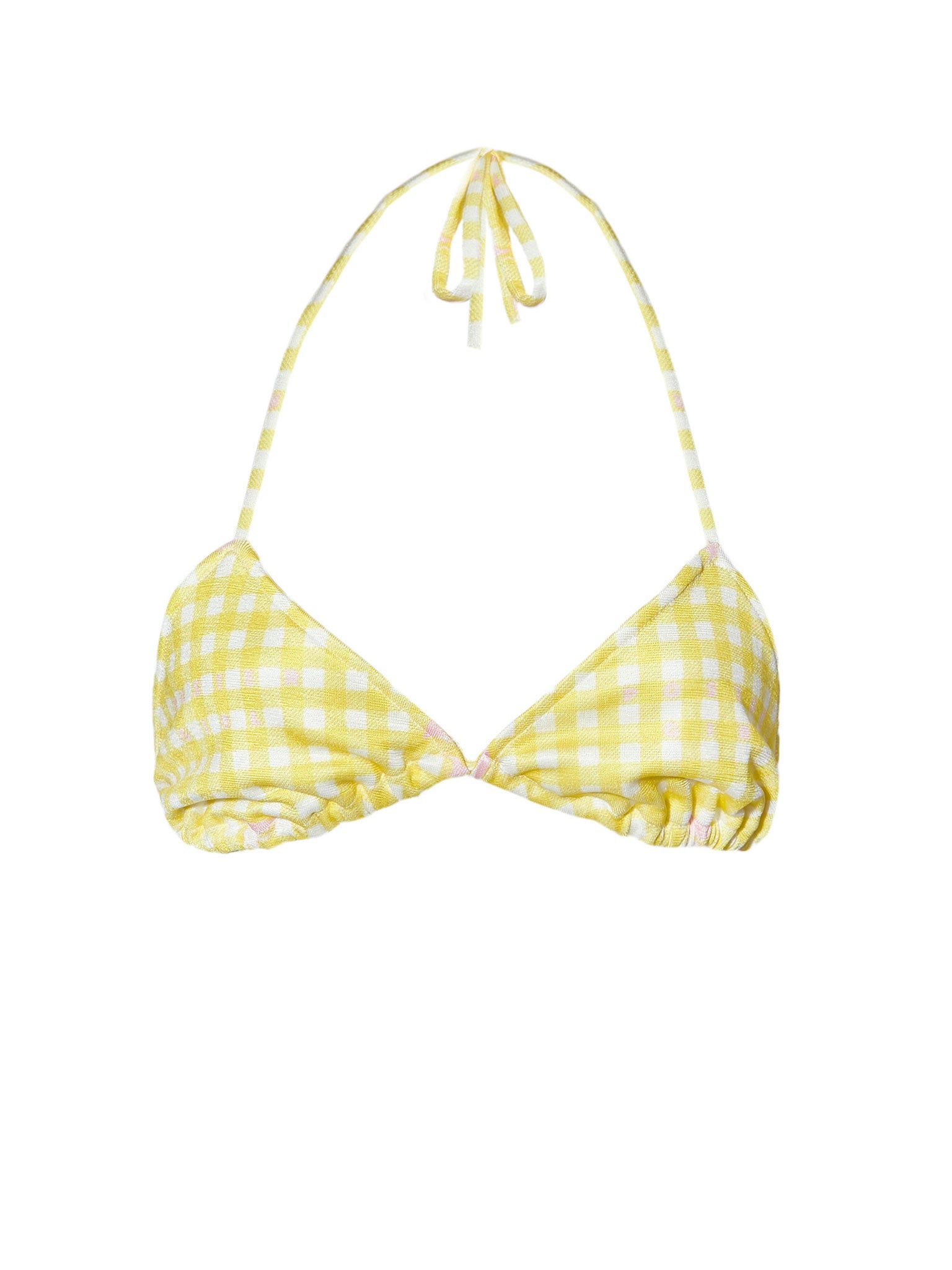 Diane Bikini Top Yellow Gingham sold by Poster Girl