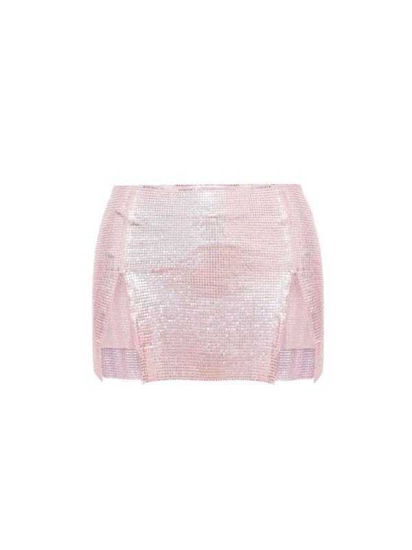 Mia Micro Skirt Blush Pink sold by Poster Girl