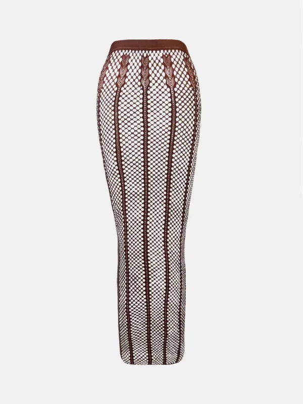 Fortune Skirt Old Money Brown made by Poster Girl