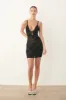 Scarlett Dress Flocked Mesh Black sold by Poster Girl