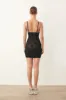 Scarlett Dress Flocked Mesh Black sold by Poster Girl