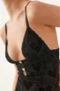 Scarlett Dress Flocked Mesh Black sold by Poster Girl