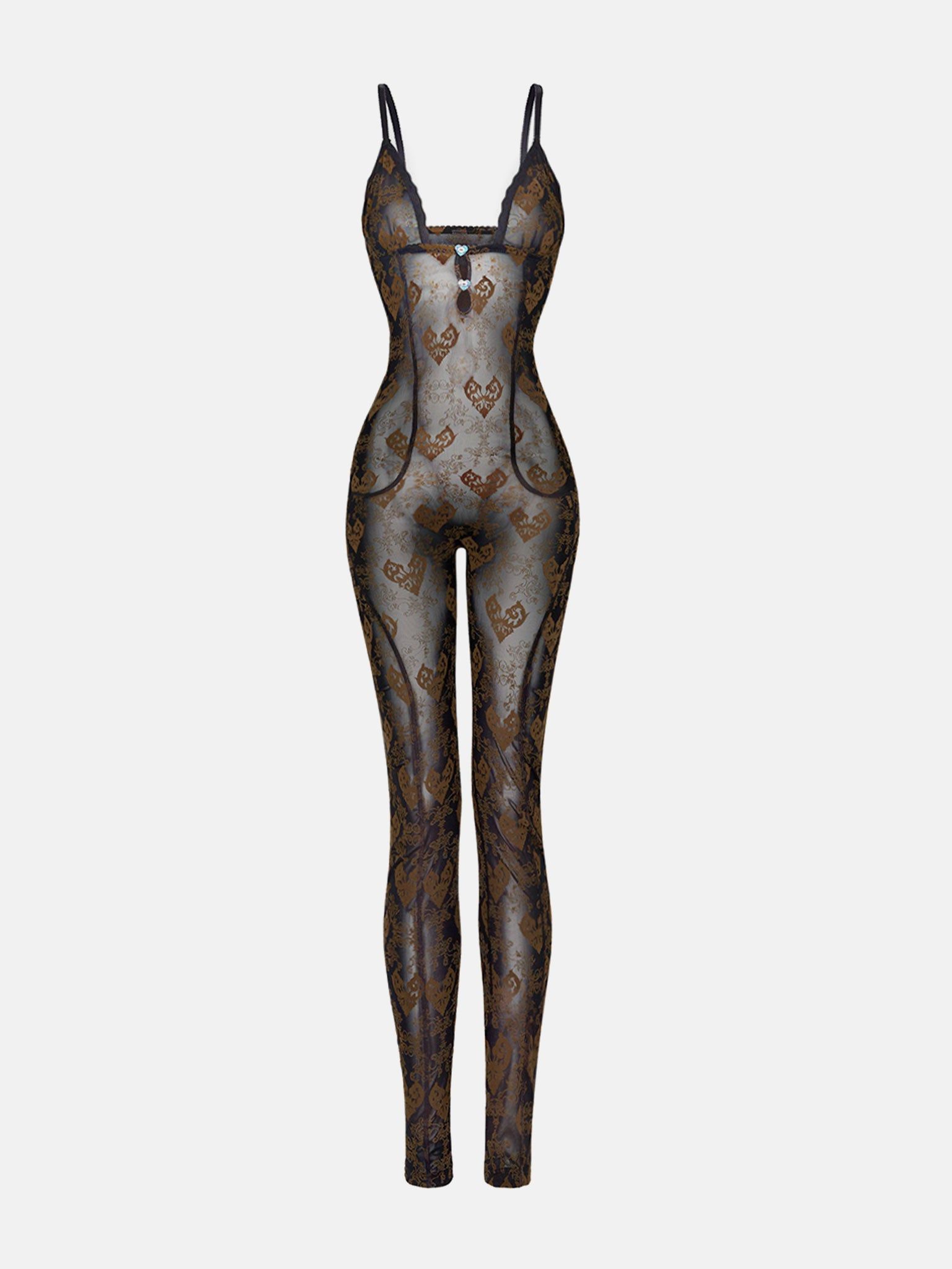 Scarlett Jumpsuit Black/Brown sold by Poster Girl