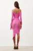 Charlotte Dress Fuchsia sold by Poster Girl