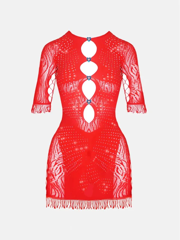 Rhinestoned Miranda Dress Heartbreaker sold by Poster Girl