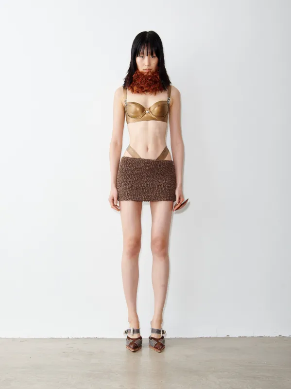 Latex Charisma Bra Antique Gold sold by Poster Girl