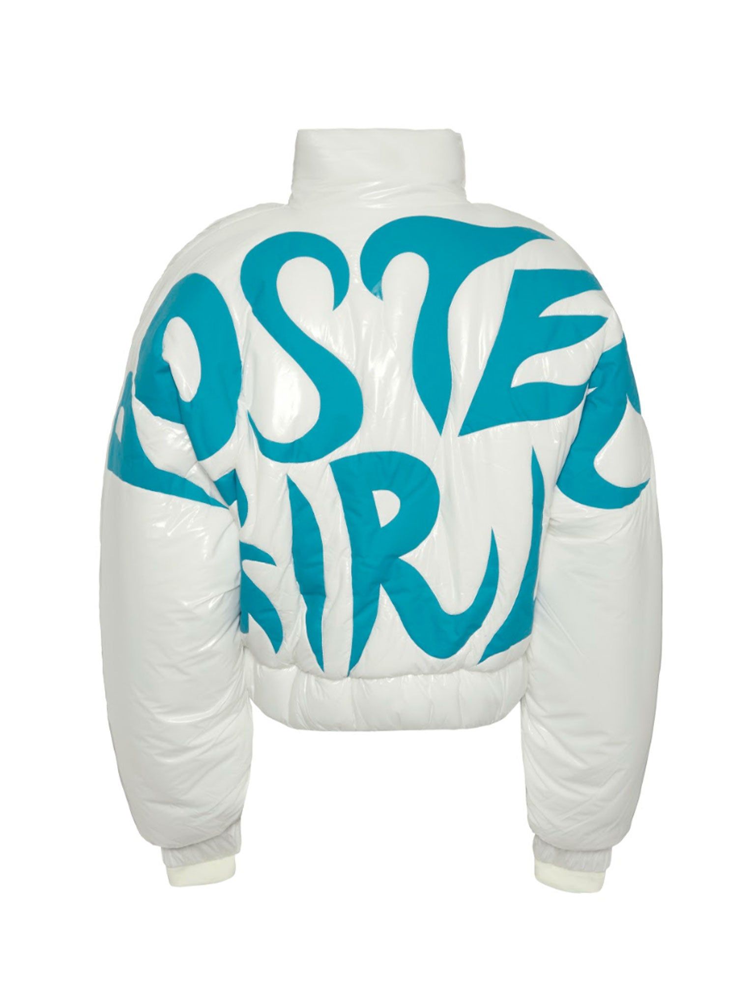 Branded Puffer Jacket in Off White sold by Poster Girl product image thumbnail 2