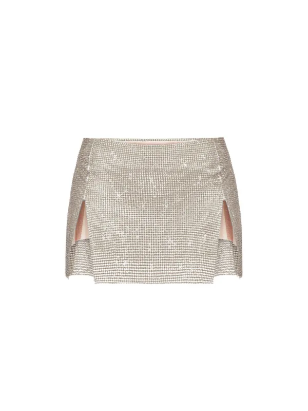 Rhinestoned Mia Micro Skirt Long Island sold by Poster Girl