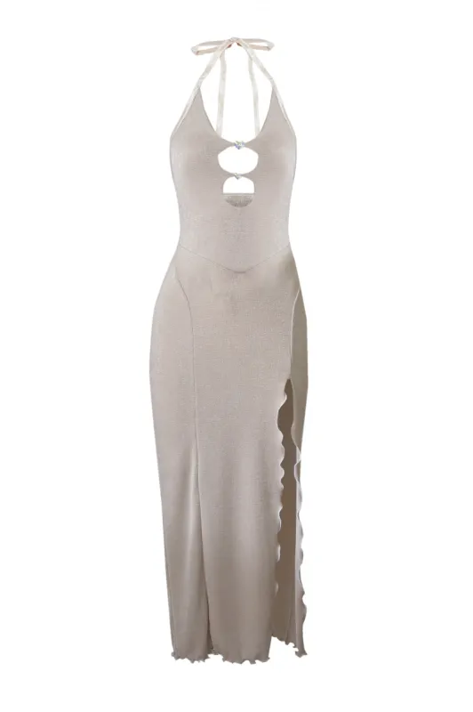 Heather Midi Dress Pumice Stone sold by Poster Girl